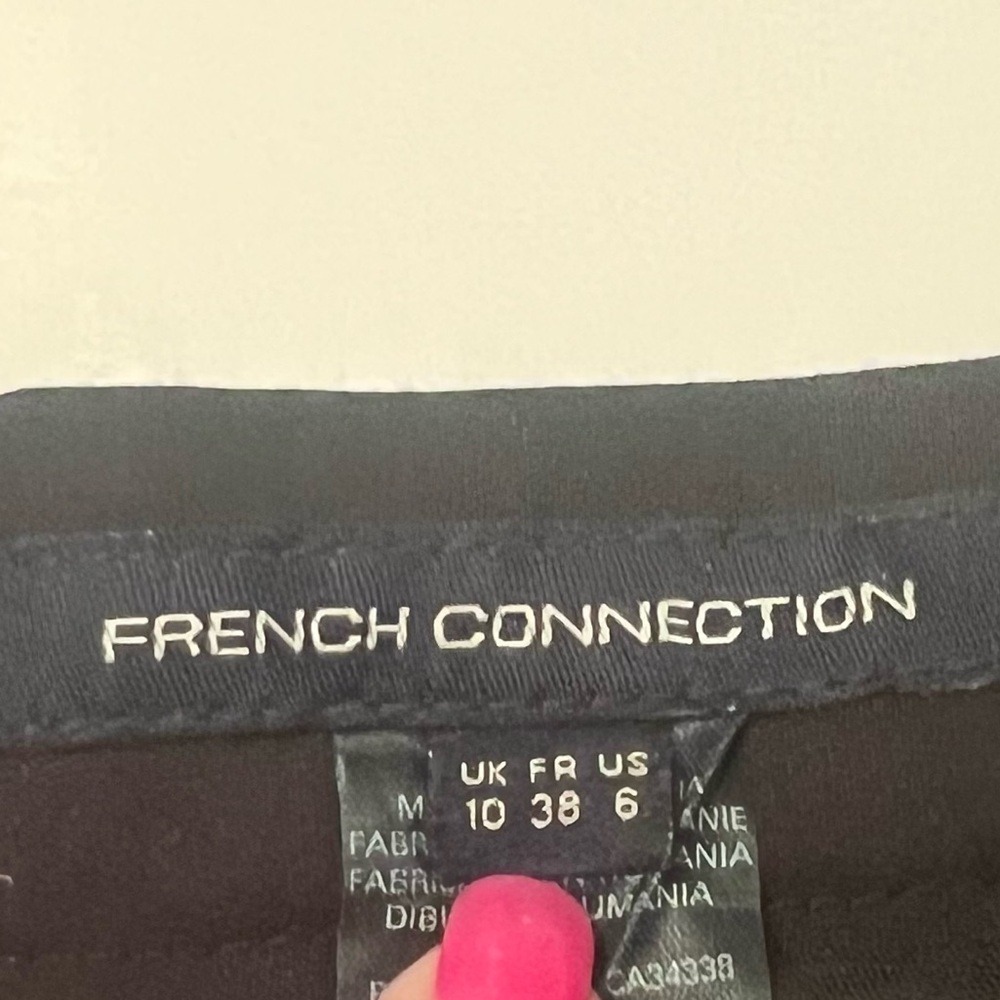 French‎ Connection Multi-Color Tweed w/ Black Contrast A-Line Mini Skirt Size 6 - Picture 8 of 13